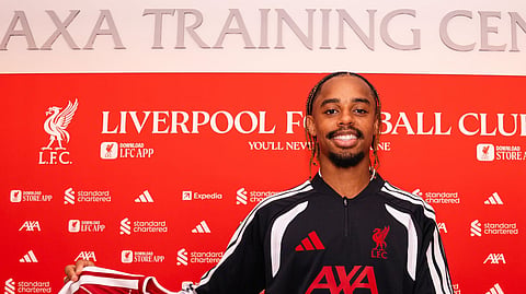 Liverpool's latest signing French forward Bradley Barcola.