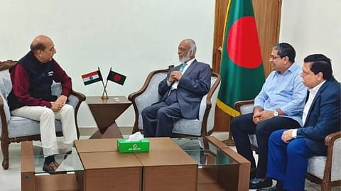 Indian HC Trivedi meets Moyeen Khan, vows to deepen bilateral cooperation
