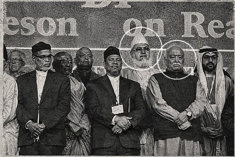 Saifuddin Ahmed Maizbhandari with RSS chief Mohan Bhagwat