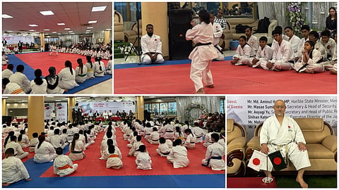 Katsutoshi Shiina Shihan, 8th Dan of the Japan Karate Association and a former World Champion in kata, is in Bangladesh for the fifth time to lead the JKA Annual Camp 2026.