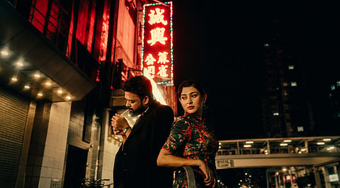 Mehazabien CHowdhury and Adnan Al Rajeev photographed in Wong Kar-wai-style in Hong Kong