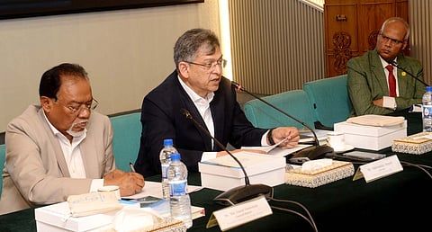 Home Minister Salahuddin Ahmed at a roundtable on September 6, 2026.
