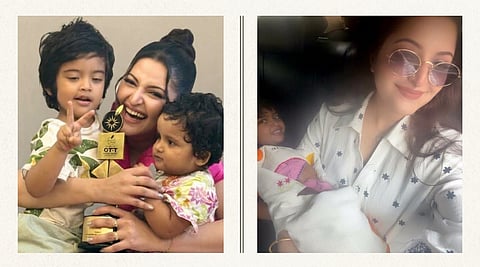 Pori Moni and her three children
