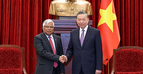 Bangladesh Ambassador to Vietnam Md. Lutfor Rahman paid a farewell call on General Secretary of the Communist Party of Vietnam and President of the Socialist Republic of Viet Nam Tô Lâm at his office recently 