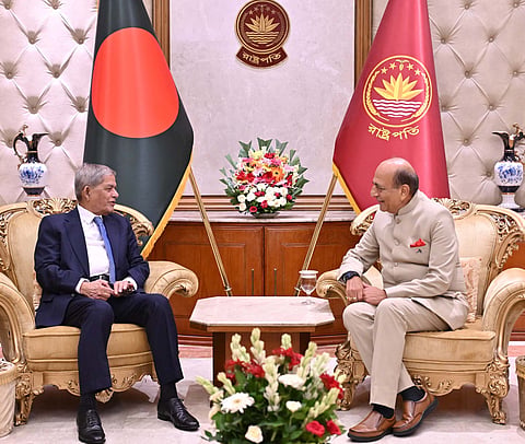 President Mirza Fakhrul, Indian High Commissioner to Bangladesh Dinesh Trivedi