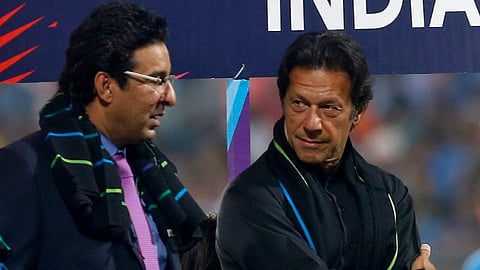 Wasim Akram and Imran Khan.