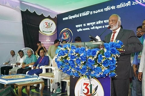 Moyeen Khan was speaking at the DRU’s 31st anniversary 