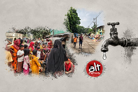 The taps in Chitpur Jyotinagar Colony in Cossipore, North Kolkata, have remained dry since July 29, although taps immediately outside the affected stretch continue to receive water