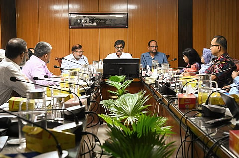 Minister Mohammad Amin Ur Rashid chairs a meeting at the ministry on September 15, 2026.