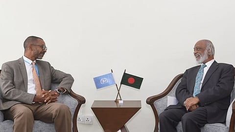 Moyeen Khan with Stephen Rodriques, UNDP's Resident Representative in Bangladesh