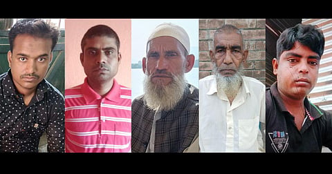 From left: Abdul Jabbar, Jibon Sheikh, Jalil Akhtar, Ibrahim Sheikh and Sahin Sheikh. 