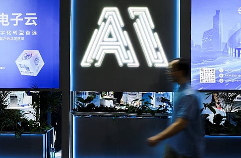 A person visits the World Artificial Intelligence Conference in Shanghai, China July 26, 2025. 