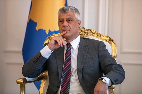 Kosovo's former President Hashim Thaci in Pristina