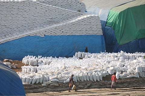 Courtyard of a fertilizer factory in Munshiganj 