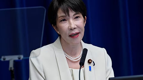 Japanese Prime Minister Sanae Takaichi holds a press conference at the Prime Minister’s Office, as cabinet support falls, following the close of the 221st extraordinary session of the Diet, in Tokyo, Japan, July 27, 2026.
