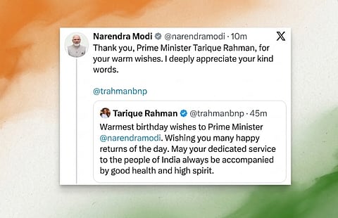 Tarique greets Modi on 76th birthday, Indian premier responds

