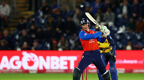 England's Tom Banton in action.
