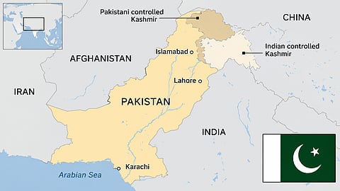 A map of Pakistan