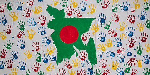 A graffiti drawn on the wall after July Revolution 
