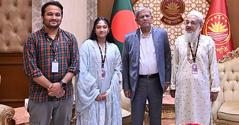 Family members of July Mass Uprising martyr Mir Mahfuzur Rahman Mugdho on Sunday paid a courtesy call on President Mirza Fakhrul Islam Alamgir at Bangabhaban.