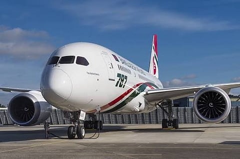 A boeing 787 Biman Bangladesh aircraft
