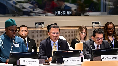 Prime Minister Tarique Rahman addresses a high-level event on the Rohingya crisis on the sidelines of the 81st session of the UNGA in New York.