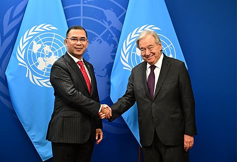 Prime Minister Tarique Rahman meets UN Secretary-General António Guterres on the sidelines of the 81st session of the UN General Assembly on September 25, 2026.