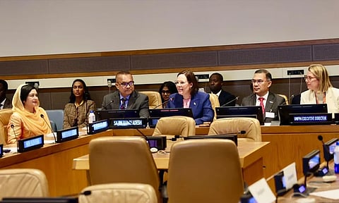Dr Zubaida Rahman, Vice-President of the Ziaur Rahman Foundation, at a high-level side event held on the sidelines of the 81st session of the United Nations General Assembly on September 25, 2026.