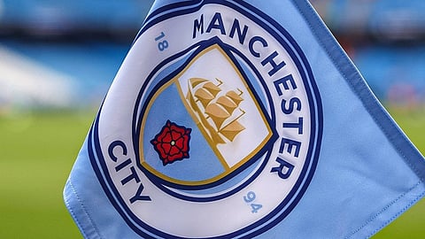 Manchester City flag.