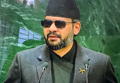 Nepal Prime Minster Balen Shah was speaking at the UNGA on Thursday 