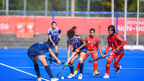 This is Bangladesh’s first appearance in Asian Games women’s hockey, with a 3-3 draw against Kazakhstan earning their first point.