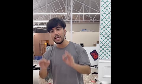 Salman Muqtadir showing damage to his studios