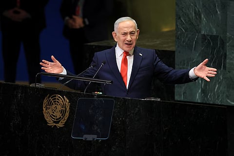 Israeli Prime Minister Benjamin Netanyahu addresses the 81st United Nations General Assembly (UNGA) at UN headquarters in New York City, US, September 24, 2026