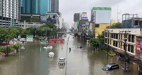 The streets are flooded after heavy rain in Bangkok, Thailand, Saturday, Sept. 26, 2026