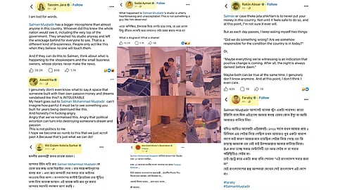 Political figures and content creators, among others, unitedly condemned the attack on content creator Salman Muqtadir’s studio last night.