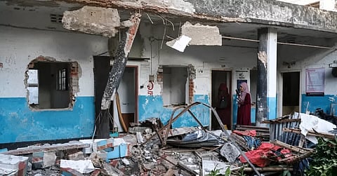 Photo shows the looted and vandalised Radda MCH-FP Centre in the capital’s Mirpur area.