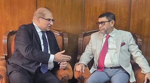 Pakistan High Commissioner to Bangladesh Imran Haider calls on Health and Family Welfare Minister Sardar Md Shakawat Husain on September 28, 2026.