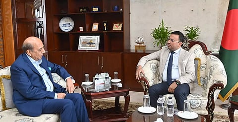 Indian High Commissioner to Bangladesh Dinesh Trivedi meets State Minister for Foreign Affairs Humaiun Kobir at the Ministry of Foreign Affairs 