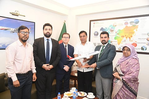 A Turkish delegation led by Türkiye’s Ambassador to Bangladesh Ramis Şen met with Civil Aviation and Tourism Minister M Rashiduzzaman Millat at his office in the ministry
