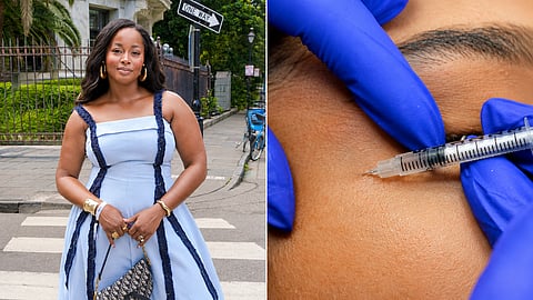 Collage of Devana Turner and a representational image of botox treatment