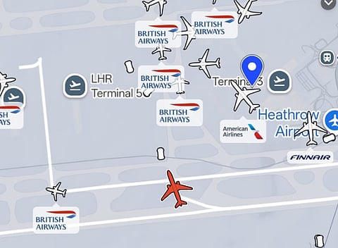 BA295 landed in Heathrow airport 