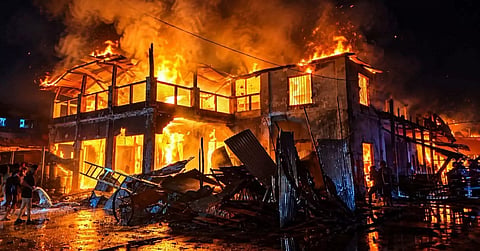 Historic cinema hall, 20 shops gutted in Mymensingh fire