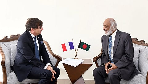 Moyeen Khan was having a meeting with French Ambassador Jean-Marc Séré-Charlet at the Secretariat
