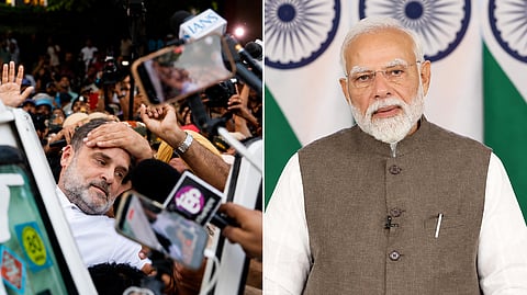 Indian LOP Rahul Gandhi and Indian Prime Minister Narendra Modi