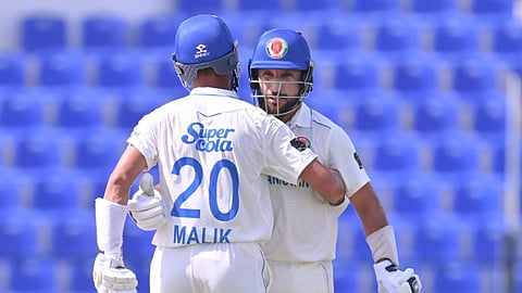 Abdul Malik, unbeaten on 60, and Rahmat Shah, on 33, batted through the afternoon without losing a wicket.