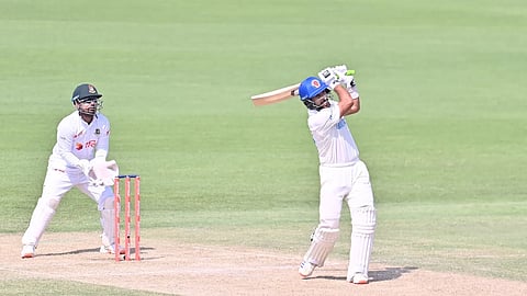 Rahmat Shah remained unbeaten on 84 off 186 balls.
