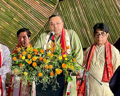 Prime Minister's Adviser and Prime Minister's Office (PMO) spokesperson Mahdi Amin today spoke at Banani Ground in the capital