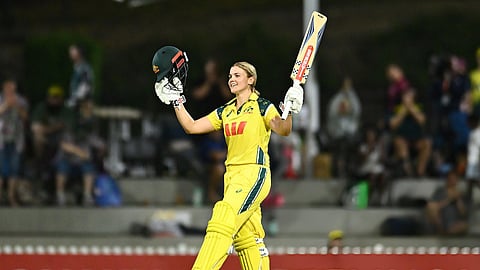 Georgia Voll celebrates her third ODI century with an unbeaten 131 to lead Australia to a nine-wicket win.