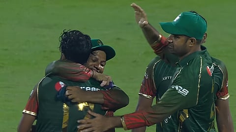 Enamul Haque Jr’s four wickets broke India’s powerplay, and Abu Jayed Rahi’s boundary-free spell at the death sealed a three-run win.