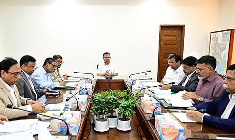 Prime Minister Tarique Rahman at the Cabinet Division of Secretariat on October 13, 2026.